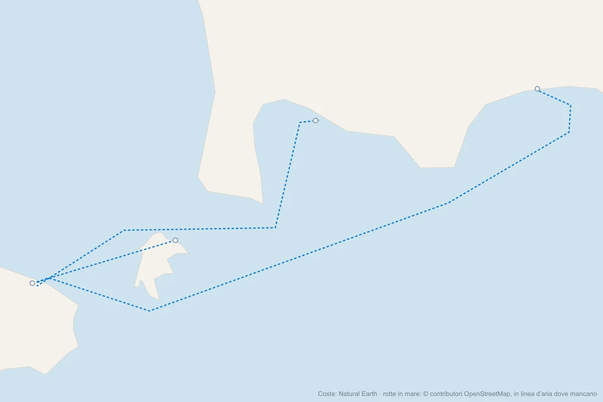 Mappa dei traghetti e degli aliscafi per Ischia da Napoli, da Pozzuoli e da Procida